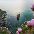Hoog klif van Old Head, Kinsale, Ierland